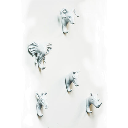 Safari Wall Hook, Giraffe, White Powder Coated