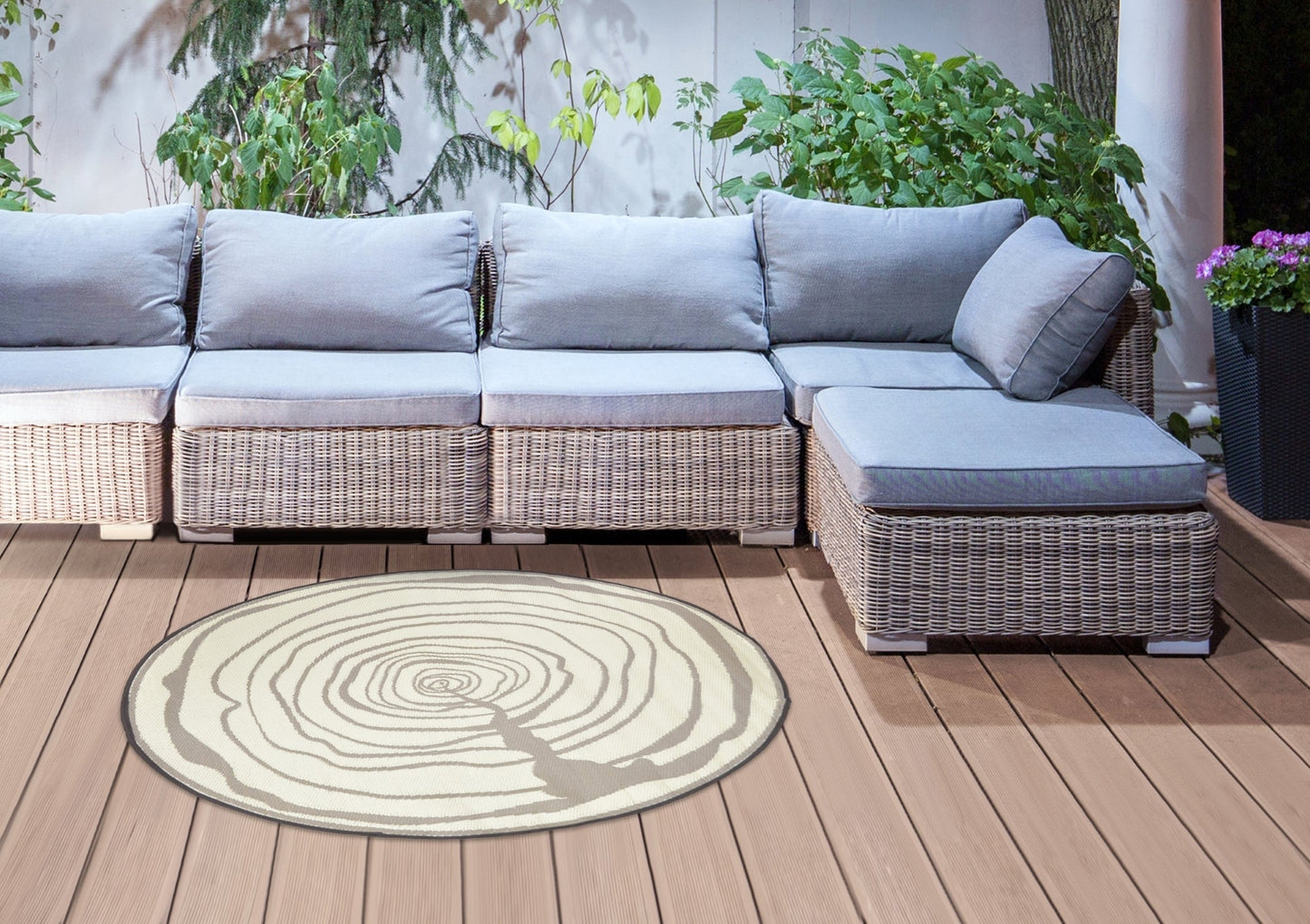 Outdoor Round Wood Carpet