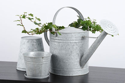 Old Zinc Flowerpot 12 cm