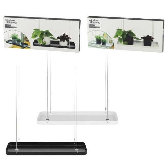 Rectangular Window Hanging Trays S, 2 Ass. Color: Blk & Wht