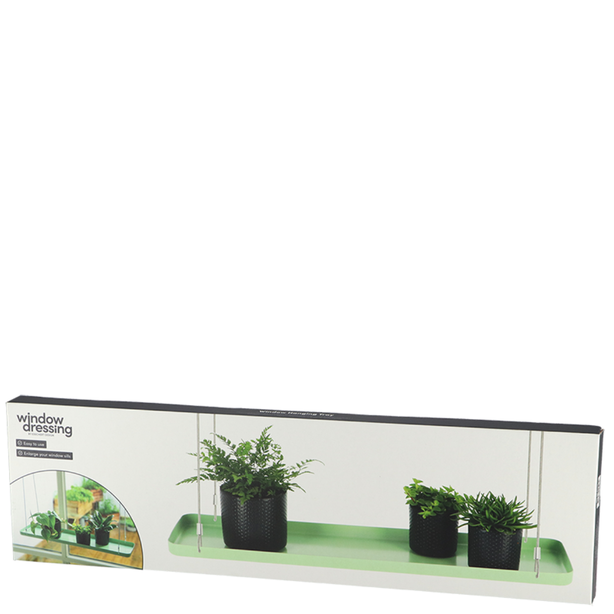 Rectangular Green Window Hanging Tray L