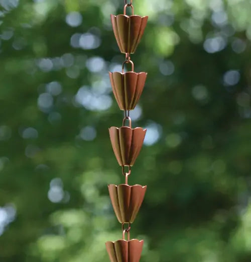 Scallop Cup Rain Chain 3X96