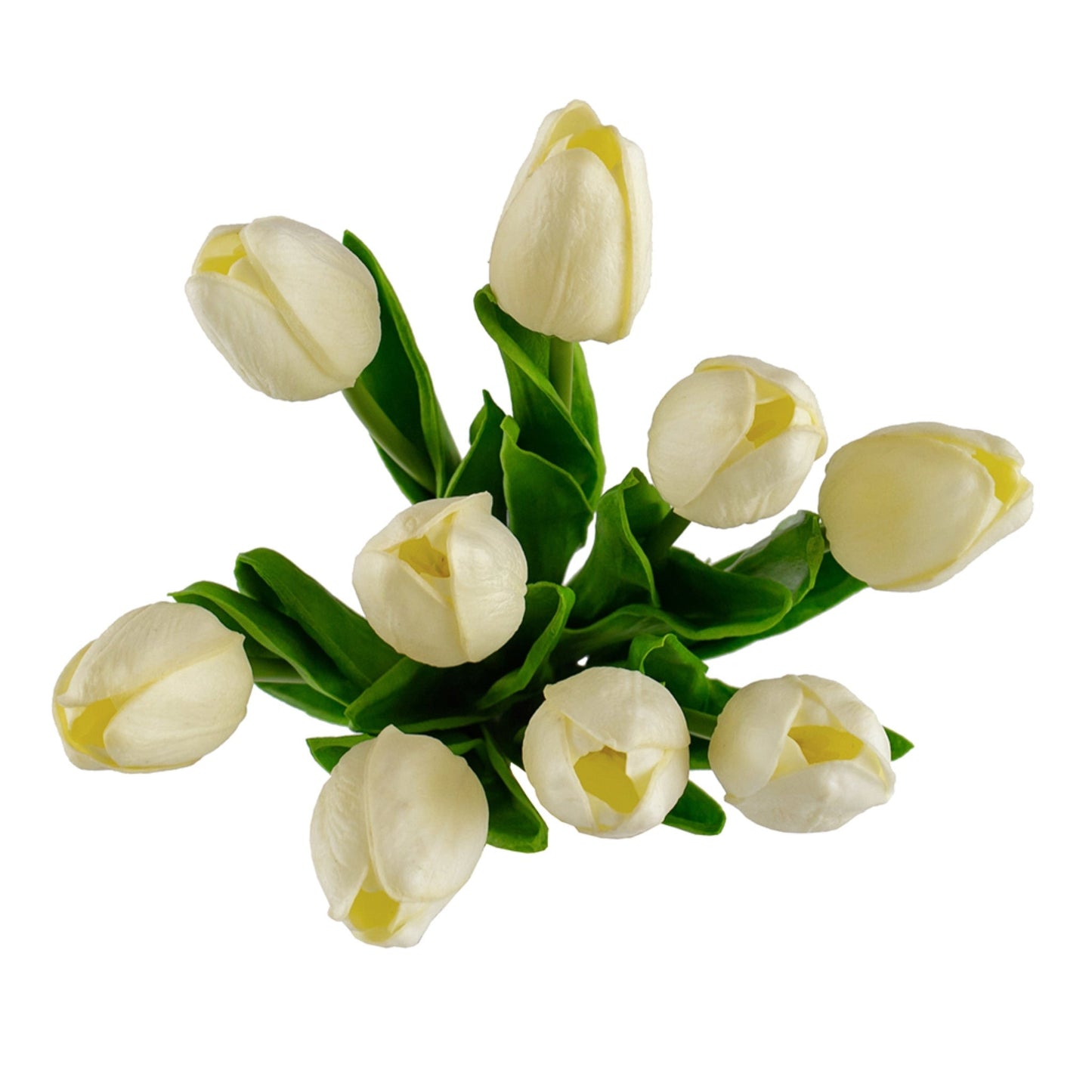 Artificial Tulip 9-Stem Bundle, White