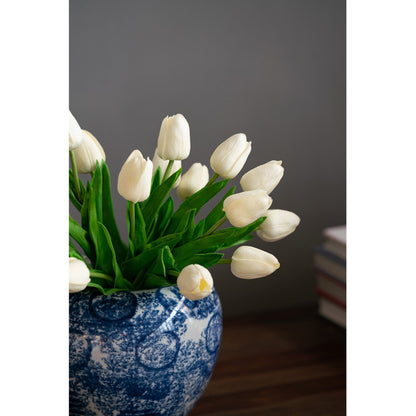 Artificial Tulip 9-Stem Bundle, White