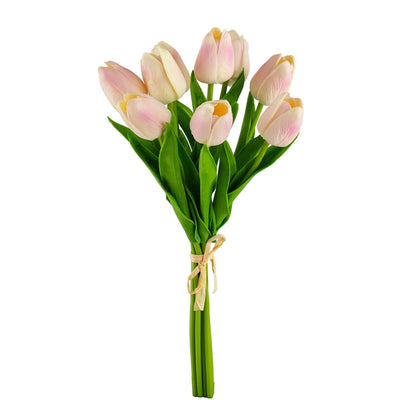 Artificial Tulip 9-Stem Bundle, Pink