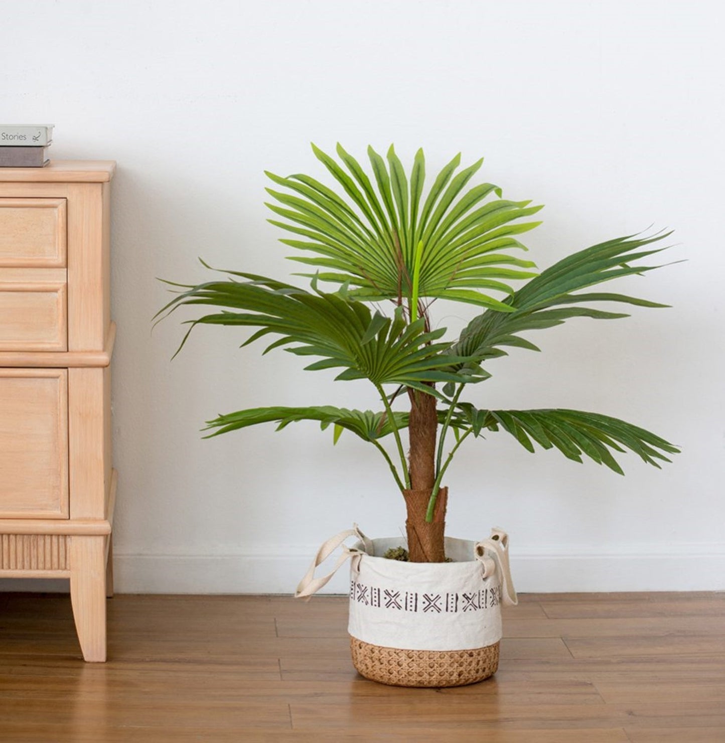 Artificial Fan Palm Tree In Pot