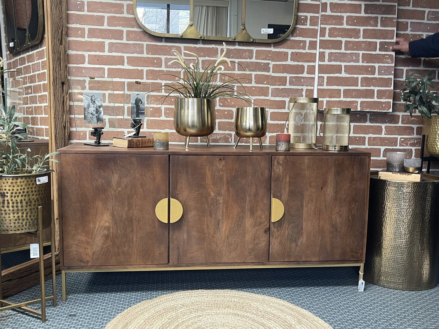 40% Off Moon Mango Wood Sideboard 3 Doors