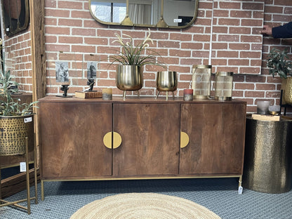 40% Off Moon Mango Wood Sideboard 3 Doors