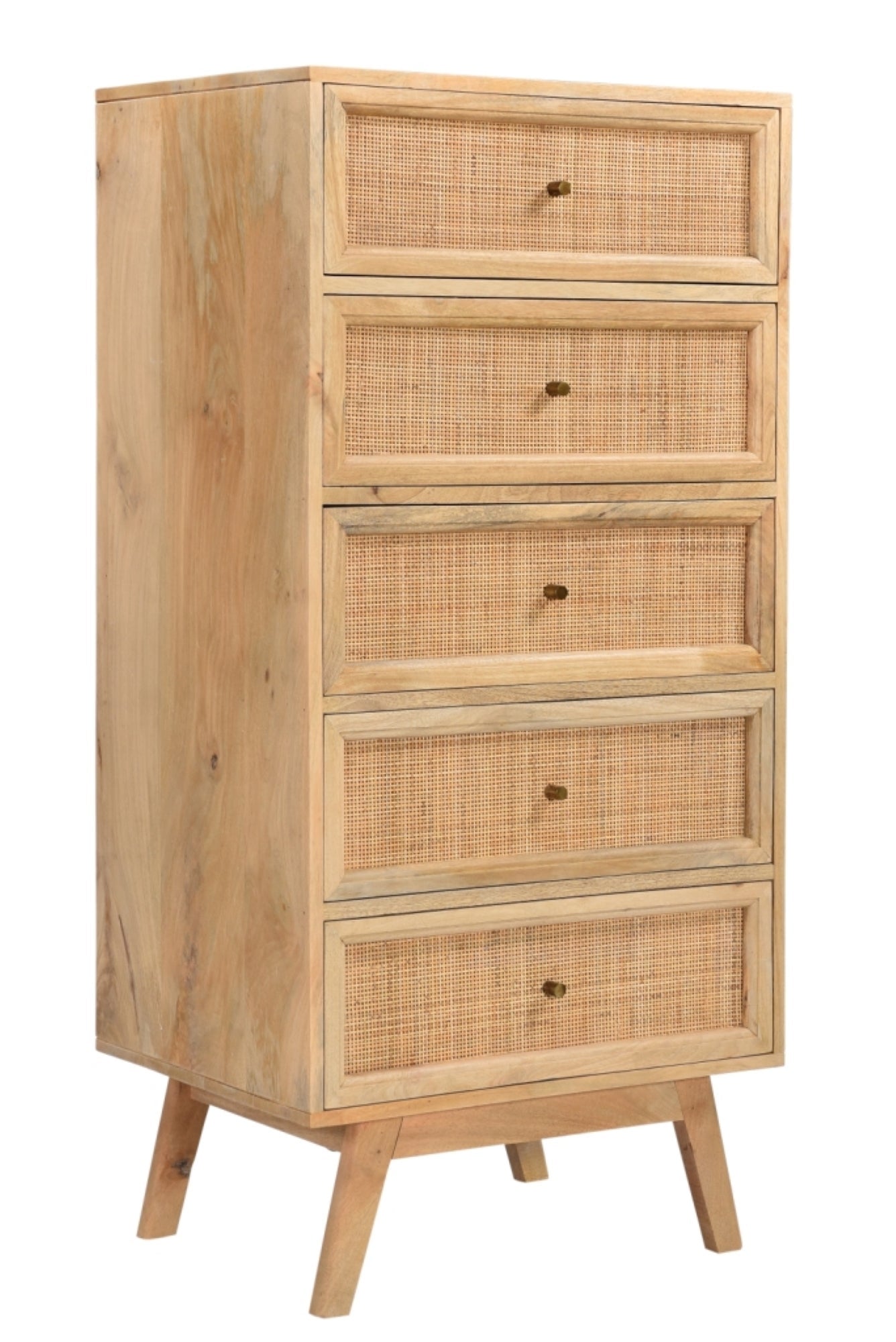 3SP0301Q, Raphia Tall Chest 5 Drawers, Natural