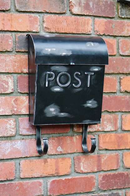 Black Rustic Euro Mailbox POST