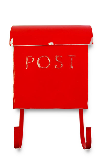 Euro Mailbox Rustic Red With POST, Last Chance