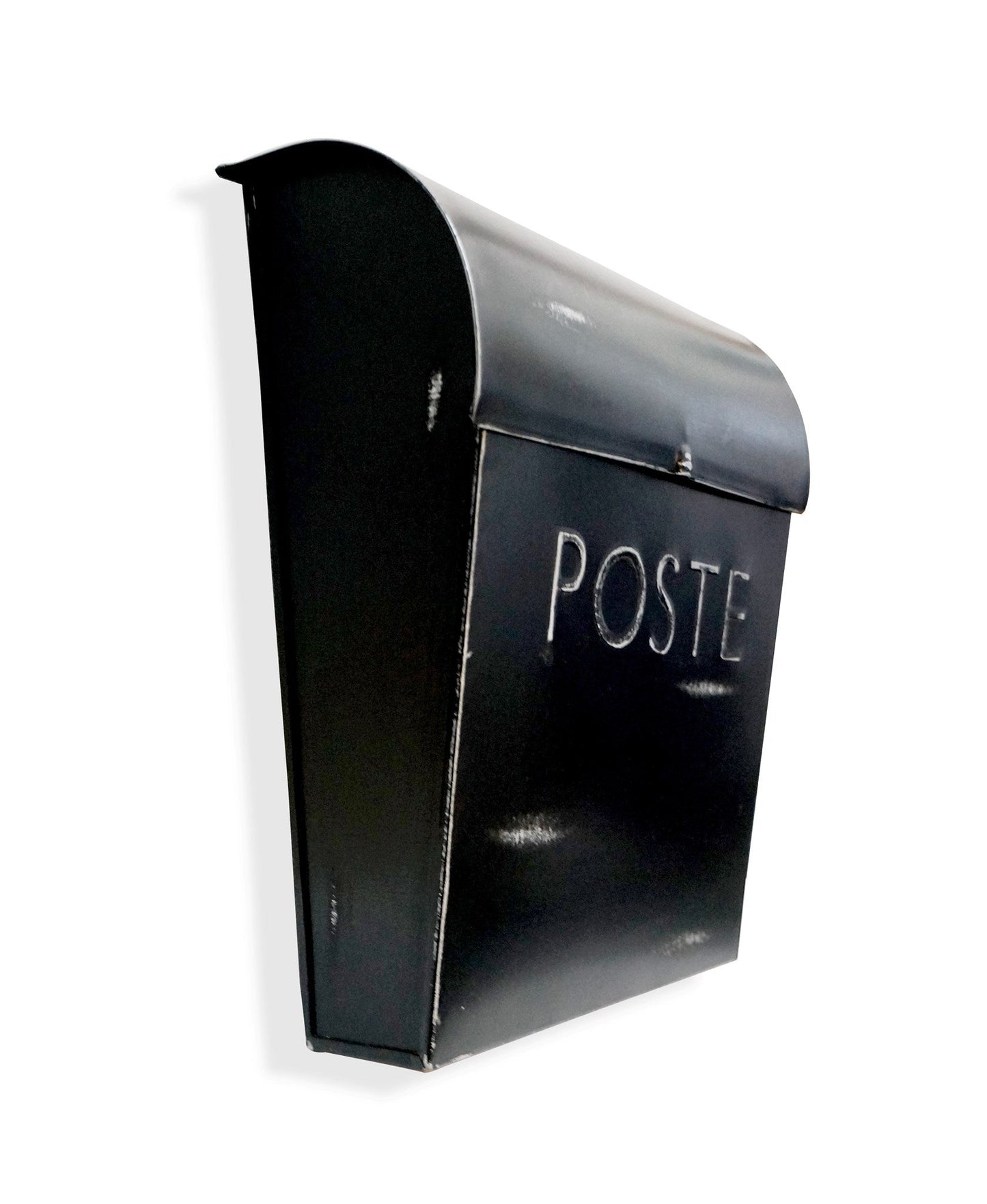 Rustic Euro Mailbox Rustic  Black With POSTE, Last Chance