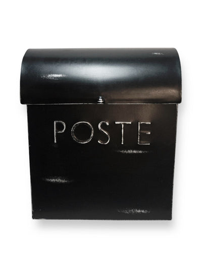 Rustic Euro Mailbox Rustic  Black With POSTE, Last Chance