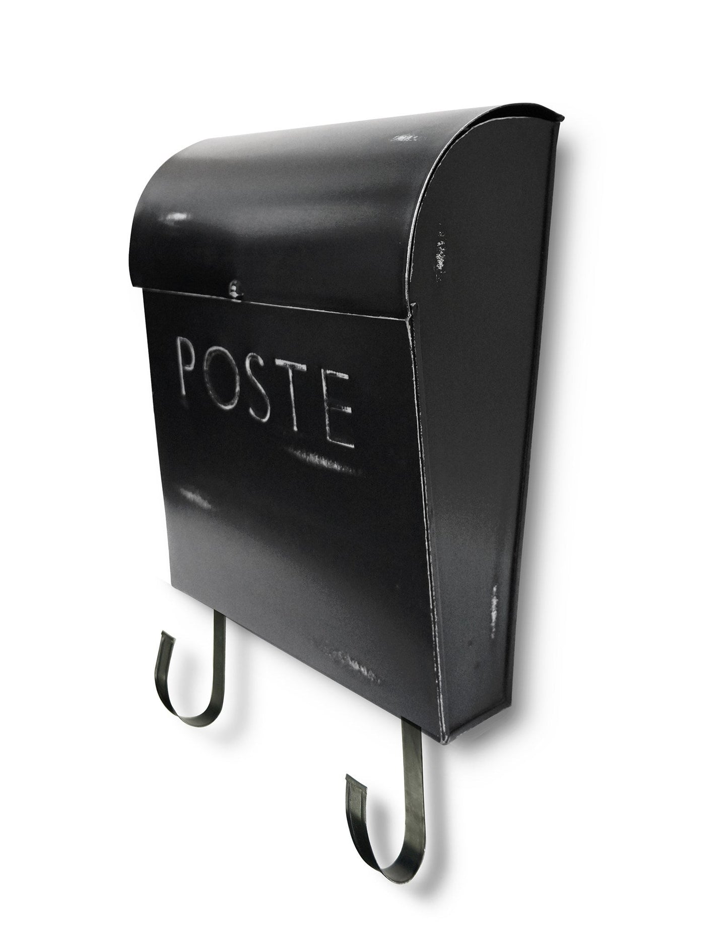 Rustic Euro Mailbox Rustic  Black With POSTE, Last Chance