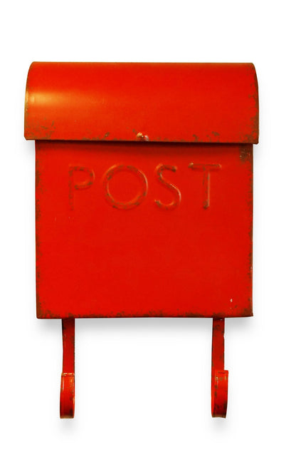 Euro Mailbox Rustic Red With POST