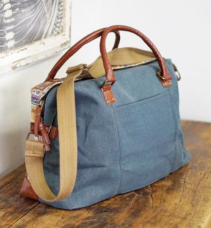 Telegraph Upcycled Canvas Duffle Bag, Yellow