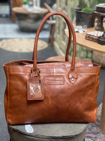 Telegraph Full Grain Leather Handbag