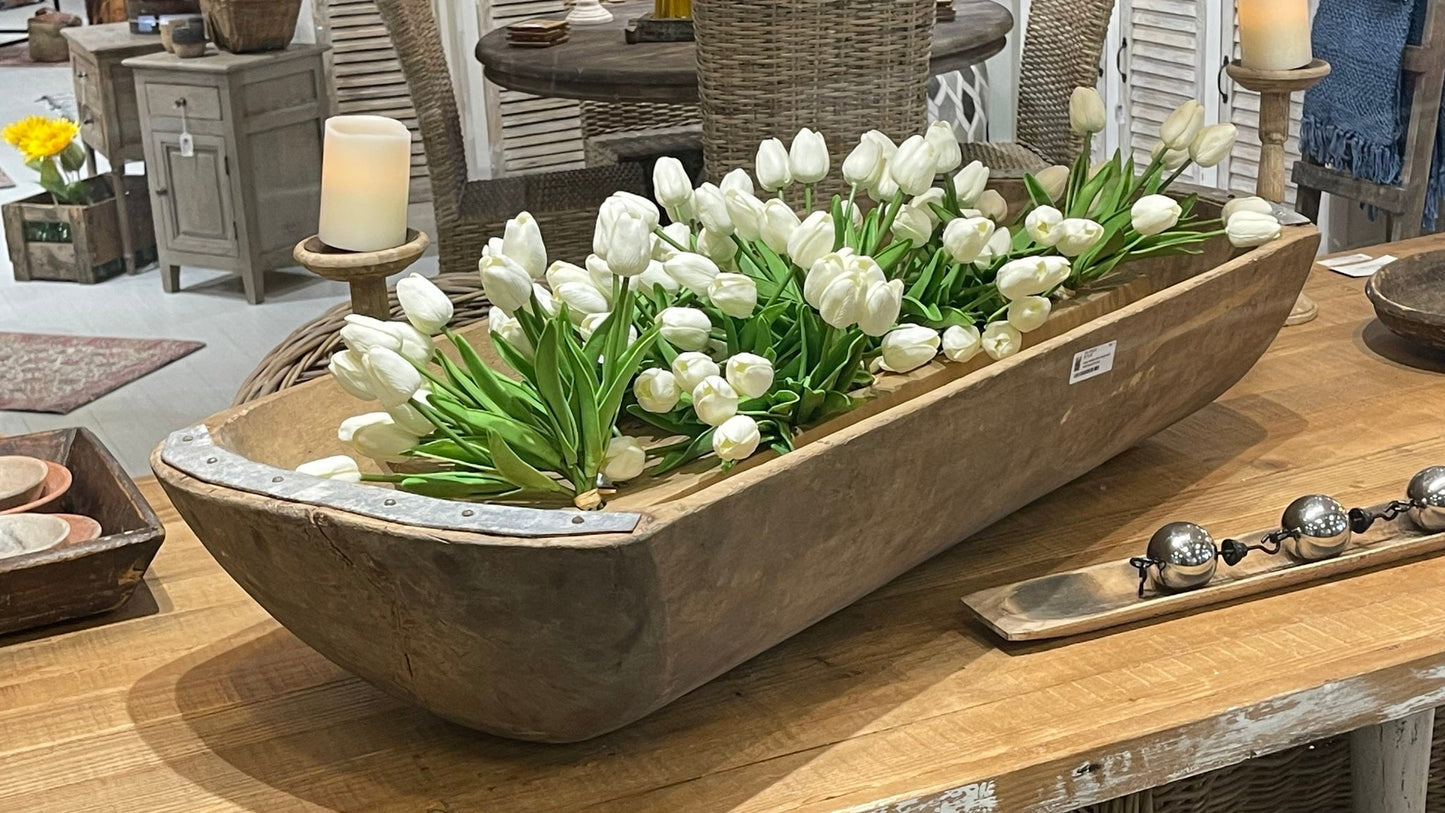 Large Wooden Dutch Dough Bowl