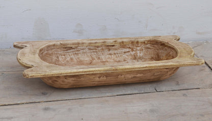 Old World Dough Bowl, Mango Wood, Natural, Large