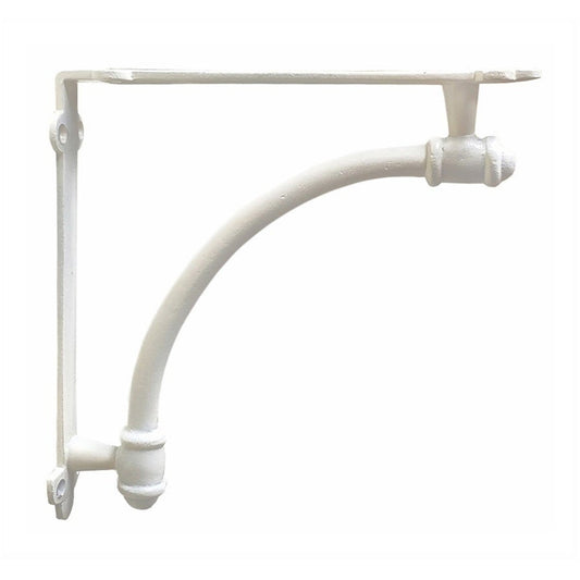 Slim Halfround Bracket, 7 inch, Antique White