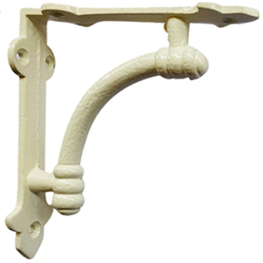 Slim Halfround Bracket, 5 inch, Antique White