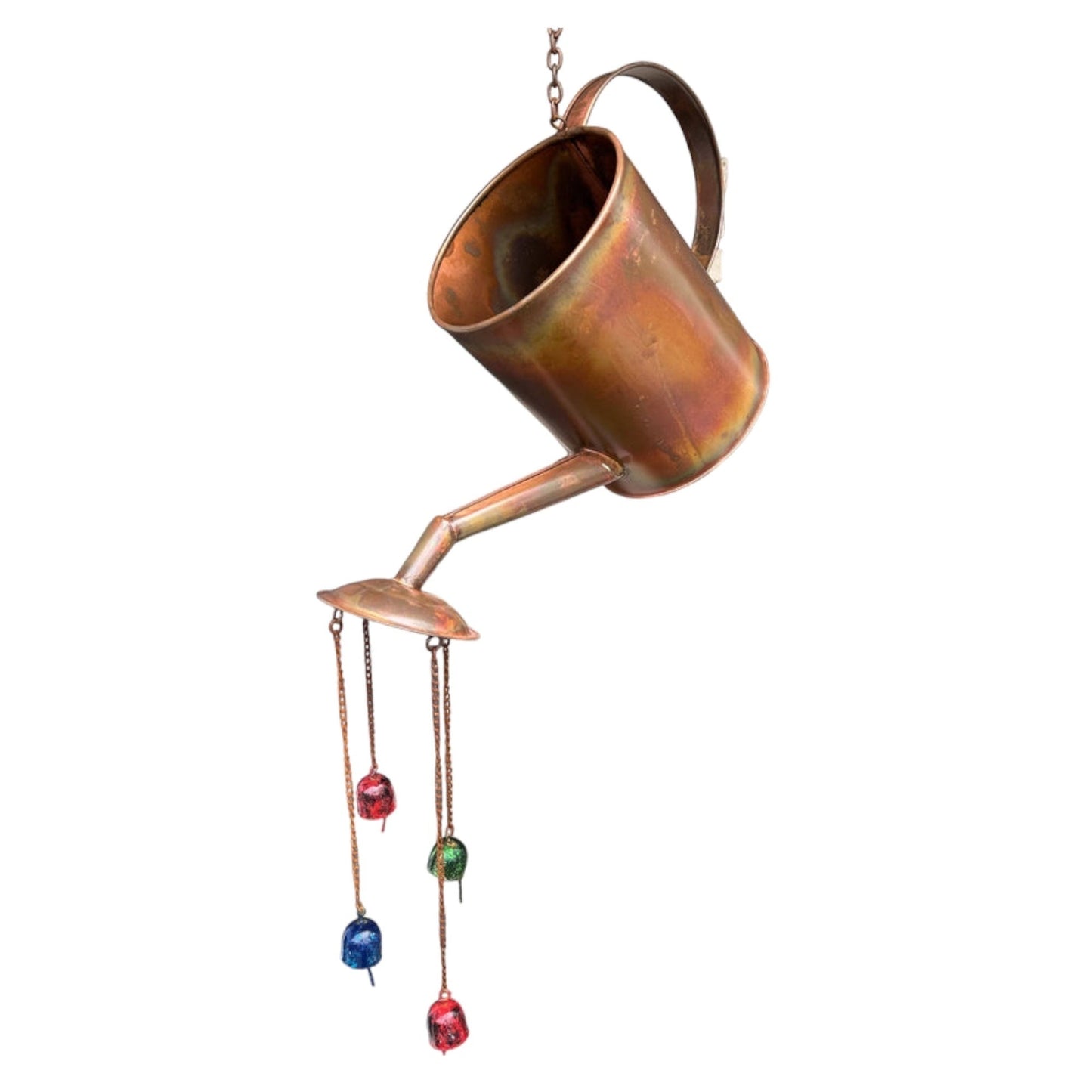 Flamed Watering Can W/Bells Ornament