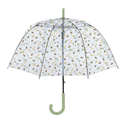 Transparent Umbrella With Bee Print