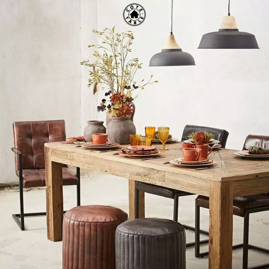 Reclaimed Wooden Rectangular Dining Table For 6, 15% Off