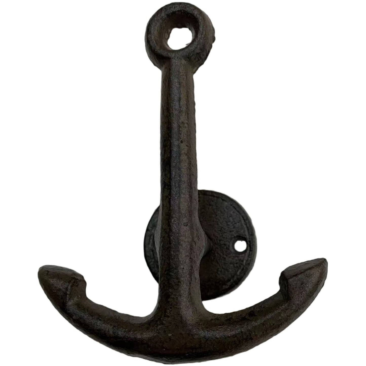 Distressed Anchor Hook, Antique Brown