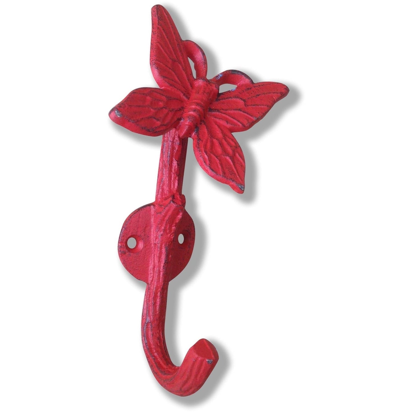 Butterfly Hook, Cast Iron, Red