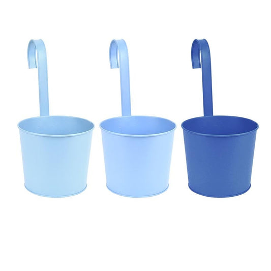 50 Shades of Blue Flowerpot With Hook
