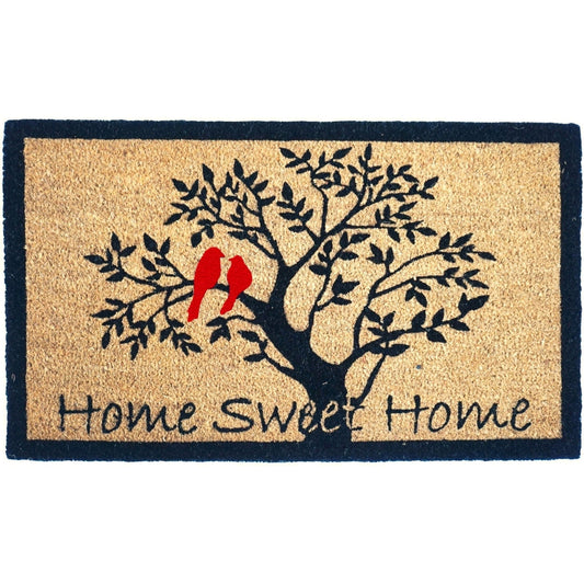 Doormat,"Home Sweet Home", Natural, 18x30in