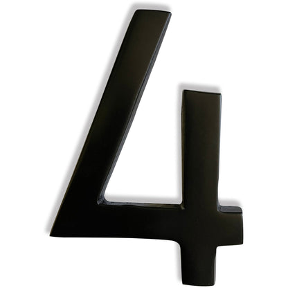 Magnetic Aluminum House Number #4, 4 in, Black, Last Chance