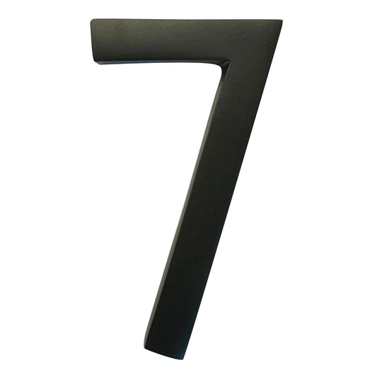 Self Adhesive Aluminum Number 7, 4 inch, Black