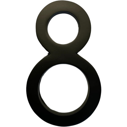 Self Adhesive Aluminum Number 8, 8 inch, Black