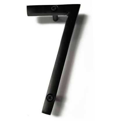 black aluminum number 7, 6inch