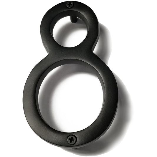 black aluminum number 8, 6inch