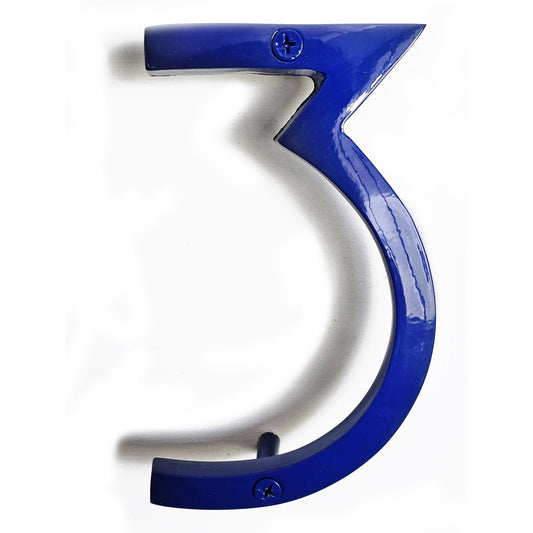 Blue Shadow House Number 3, 6 inch, Last Chance