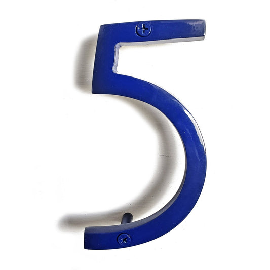Blue Shadow House Number 5, 6 inch, Last Chance