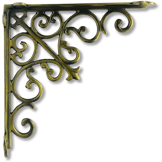 Victorian Shelf Bracket, Medium, Antique Gold