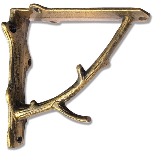 Branch Bracket, Small, Antique Gold