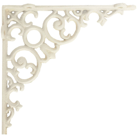 Scroll Shelf Bracket, Medium, White