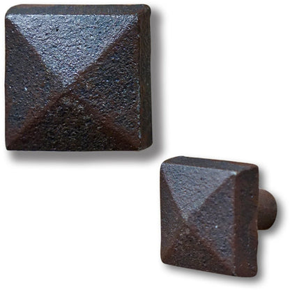 Square cast iron knob Lrg