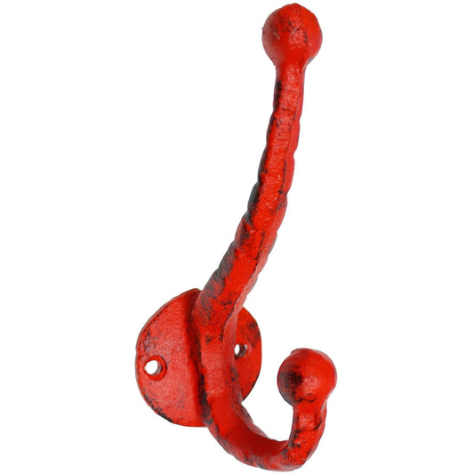 Double Hook Rustic Red