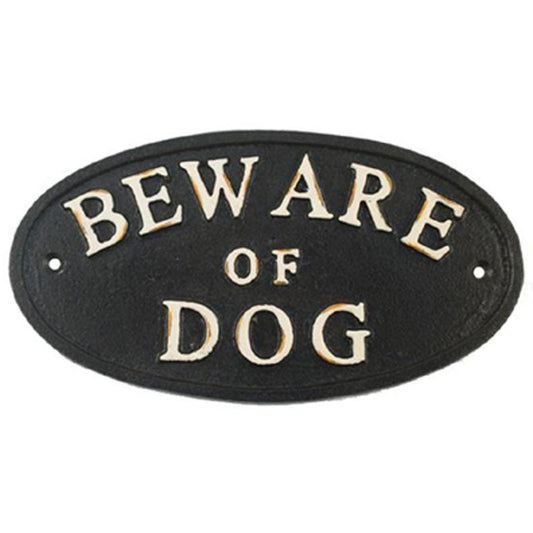 ~BEWARE OF DOG~ white script