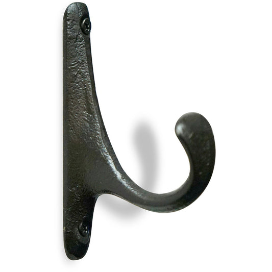 Single Coat Hook, Antique Black