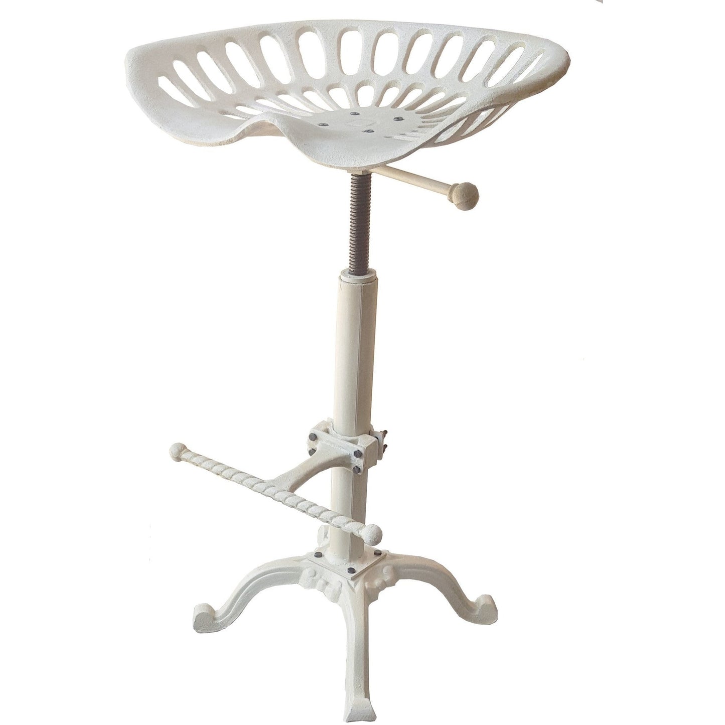 Tractor Seat Stool White