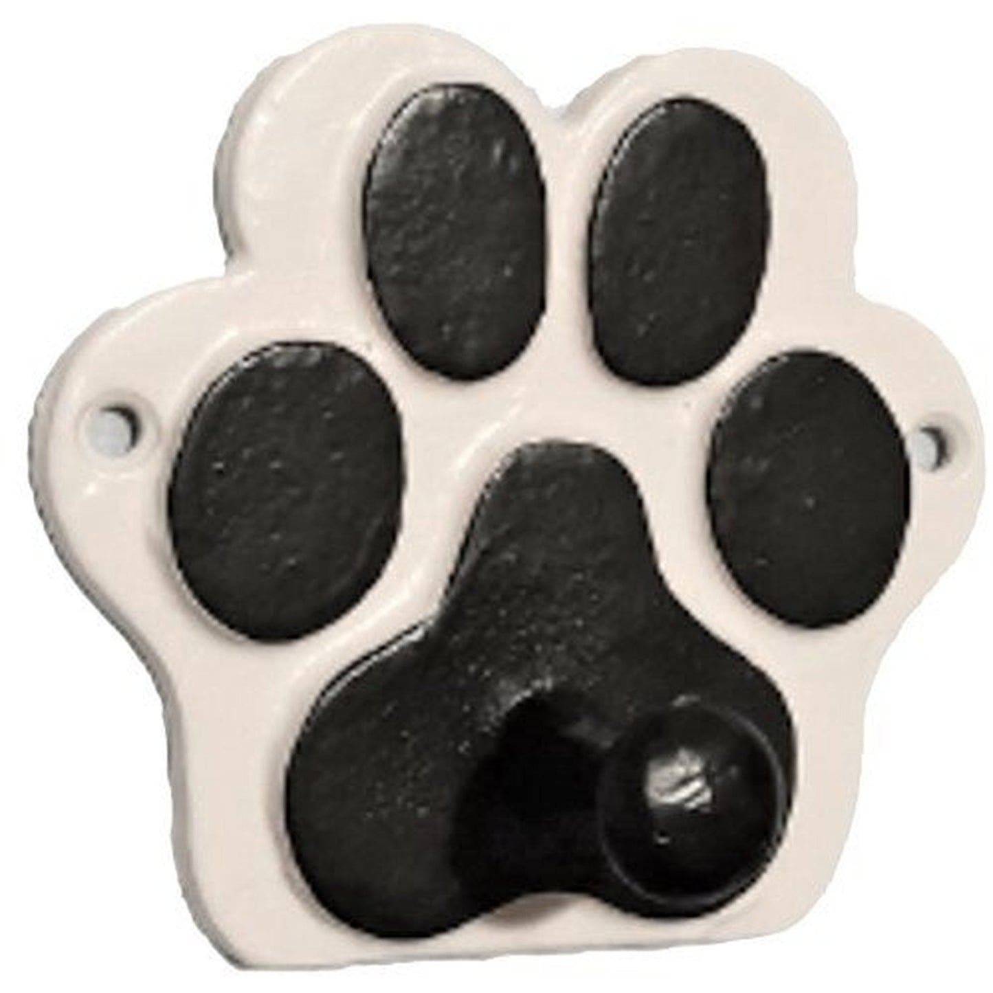 Hook Paw, White with Black Paw, 4 inch