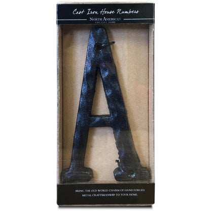 Cast Iron Letter A Black