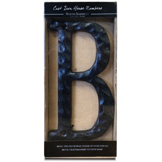 Cast Iron Letter B Black